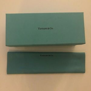 Tiffany sunglasses box & 2 jewellery pouches